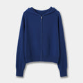 Knitted Zip-Up Hoodie Short Jacket Women's Korean-Style Casual Long Pants Belted Set
