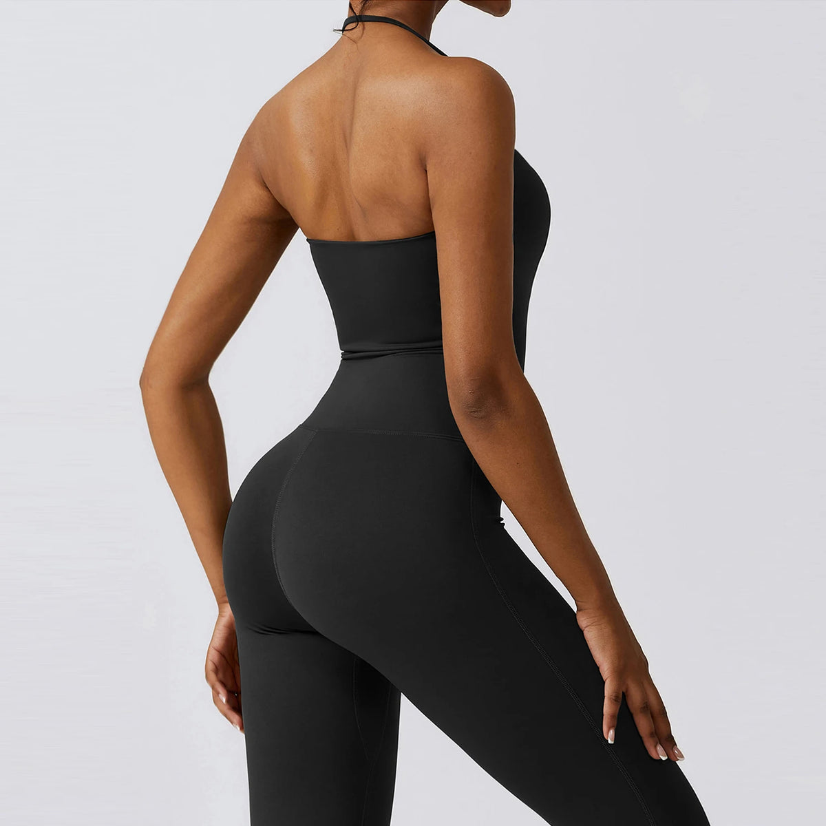 Bell Bottoms Gym Set Women One-piece Yoga Suit Sports Jumpsuit Women Fitness Rompers Stretch Workout Flare Leggings Bodysuits