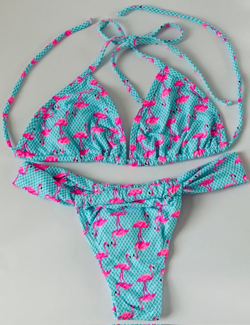 CONJUNTO AZUL FLAMENCOS TALLA L