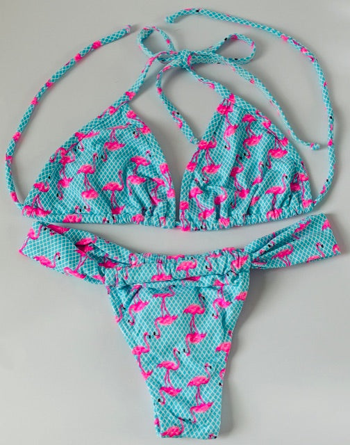 CONJUNTO AZUL FLAMENCOS TALLA L