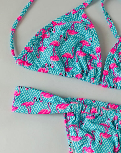CONJUNTO AZUL FLAMENCOS TALLA L