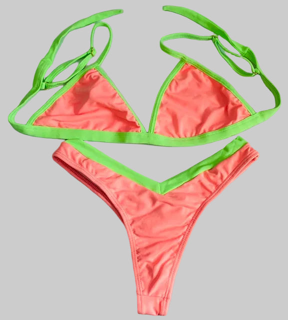 CONJUNTO ROSA CLARO VERDE LIMA TALLA L