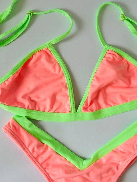 CONJUNTO ROSA CLARO VERDE LIMA TALLA L
