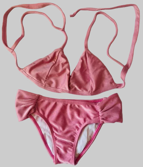 CONJUNTO ROSA METALIZADO TALLA S