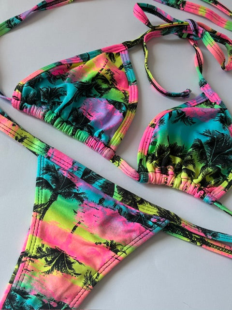 CONJUNTO PALMERAS NEGRAS TALLA M