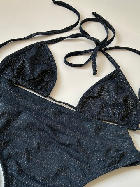 CONJUNTO AZUL MARINO BRILLITOS TALLA M