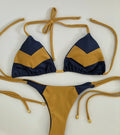 Conjunto Azul Dorado