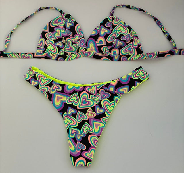 Conjunto Negro Corazones