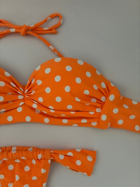 Conjunto Naranja Lunares