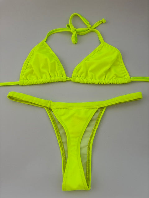 tanga mini básico verde neón 