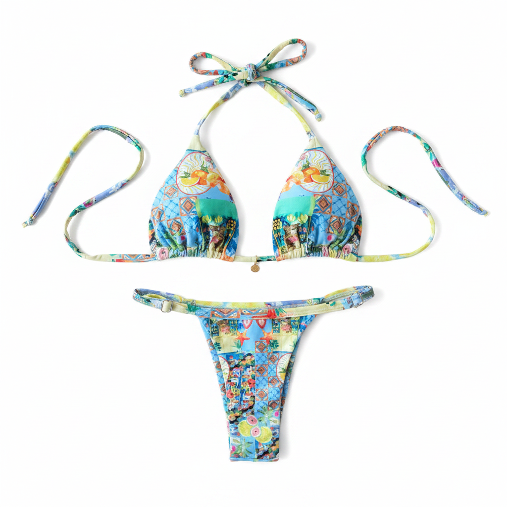 Bikini fondo blanco cuadrado