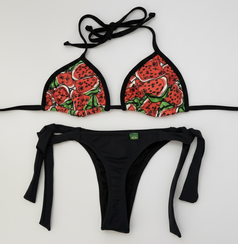 Bikini sandía fondo blanco