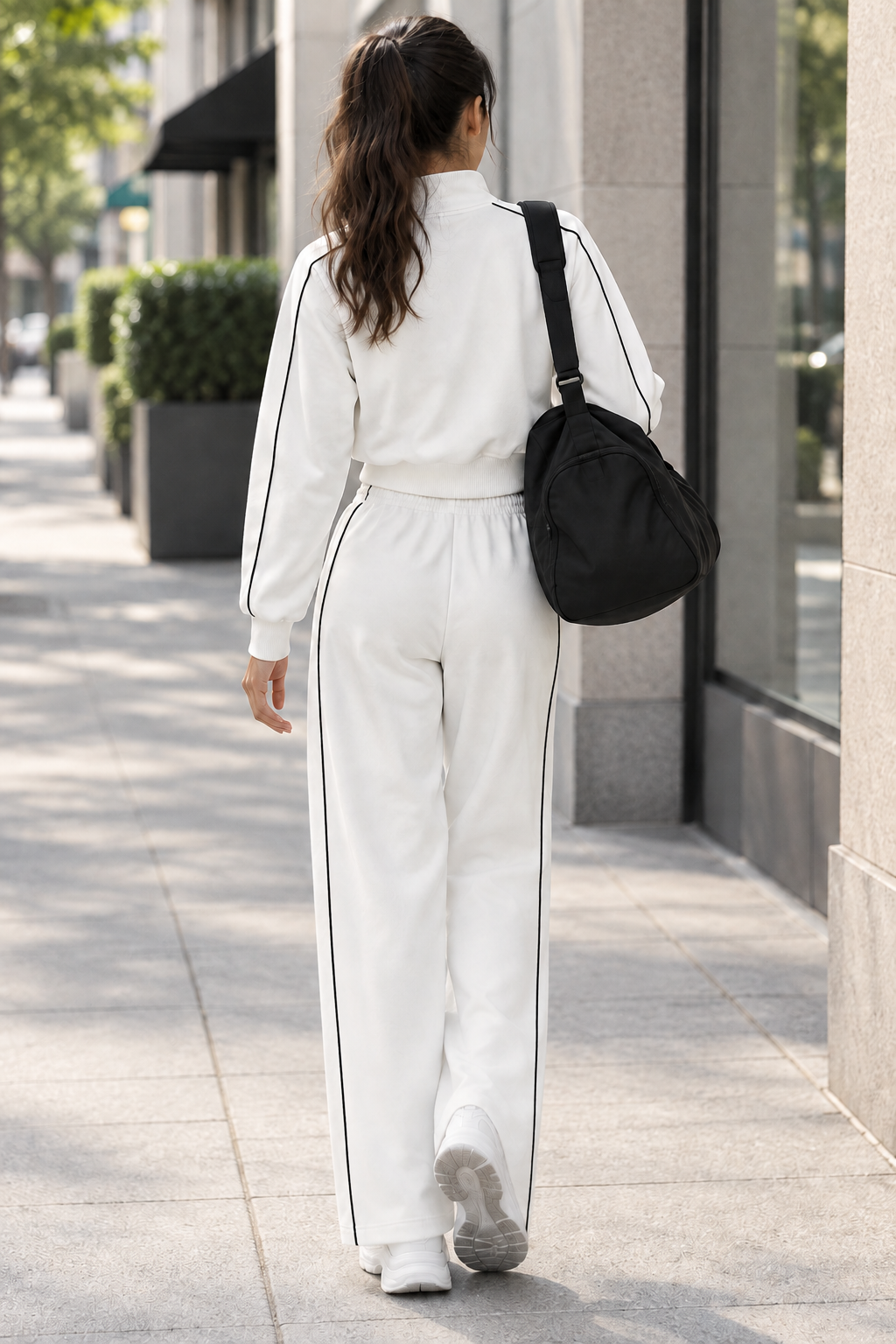 Chándal Blanca Sport blanco de espalda