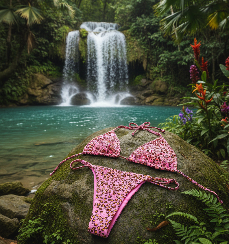 Conjunto Rosa Leopardo