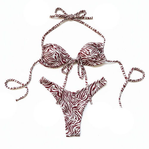 Zebra - Solo bikini fondo blanco